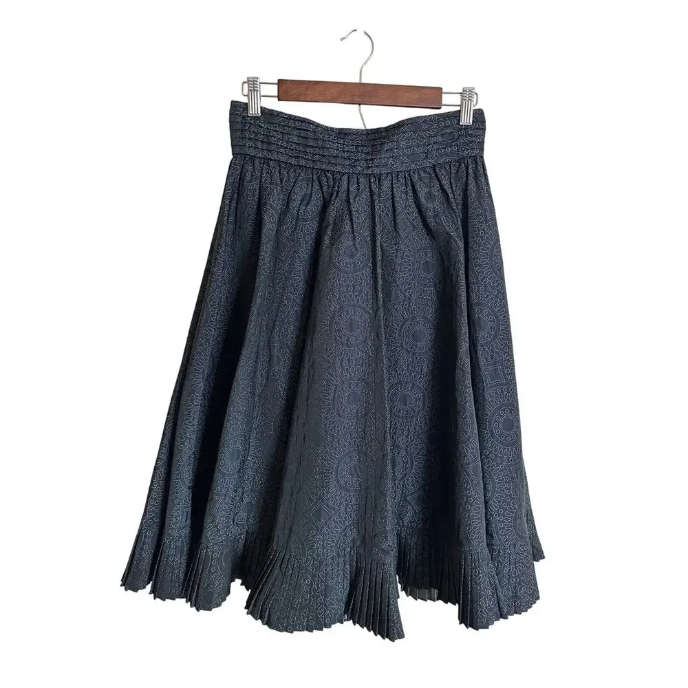 Armani Collezioni Jacquard Pleated Avant-Garde Art-To-Wear Skirt Womans 6